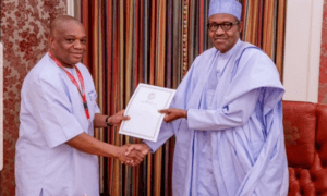 Kalu seeks Buhari's support for Senate Presidency