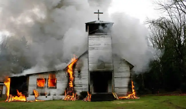 Catholic Parish set ablaze