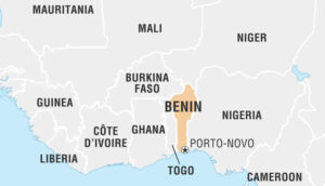 Benin, Togo map