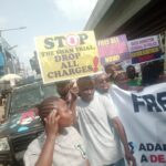 #EndBadGovernance protesters storm Ikeja Under Bridge, demand release of all arraigned protesters