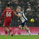 Bergvall gives Tottenham edge in Carabao Cup semi-final to fury of Liverpool