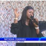 Video showing Tuface’s lover Natasha leading praises in church, speaking in tongues sparks reactions